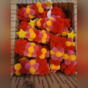 Huge bundle of new pom pom Christmas tree ornaments (23)